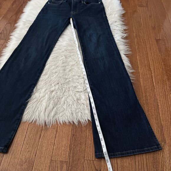 Frame Bootcut Jeans Women’s 27 Le Mini Boot Side Slit Dark Wash Midrise Majesty - Picture 9 of 14